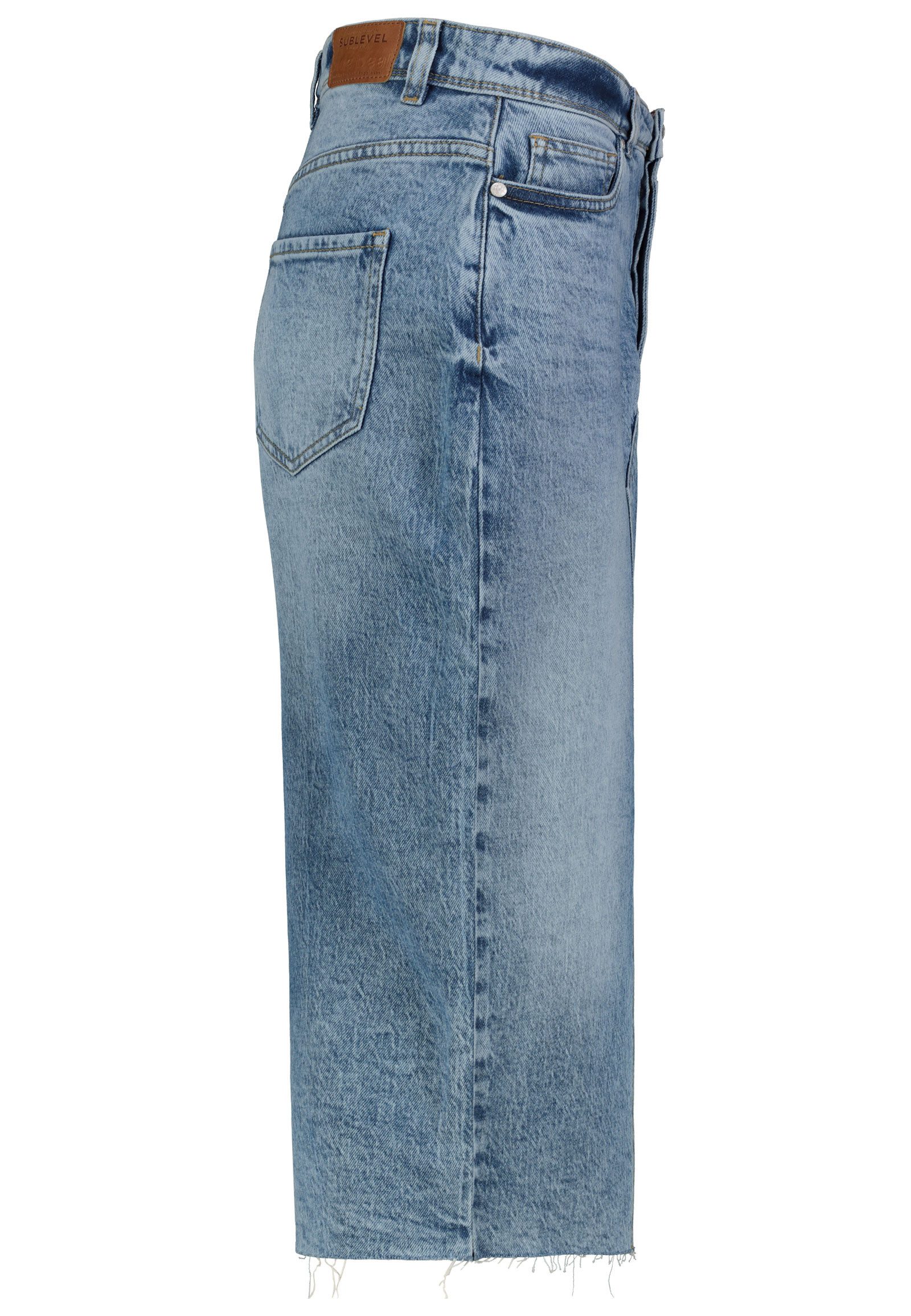 SUBLEVEL Jeansrock Damen Maxi Midi Mini Rock langer Schnitt Denim Stretch