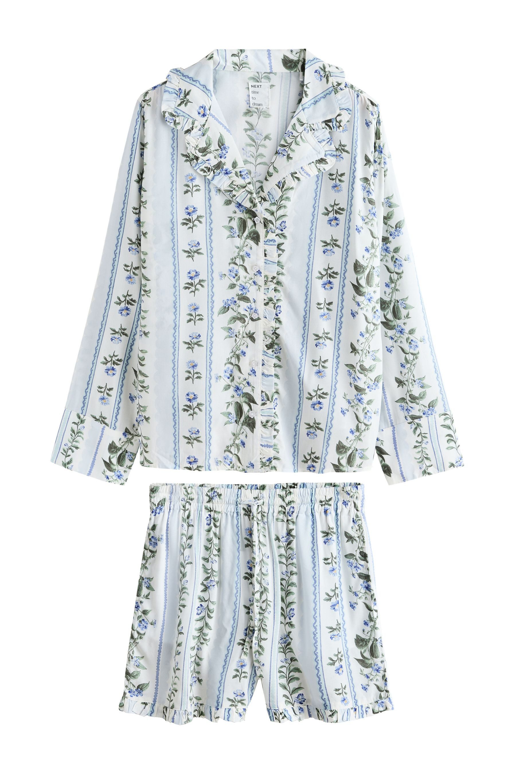 Pyjama Pyjama-Set mit geknöpftem Oberteil und Shorts