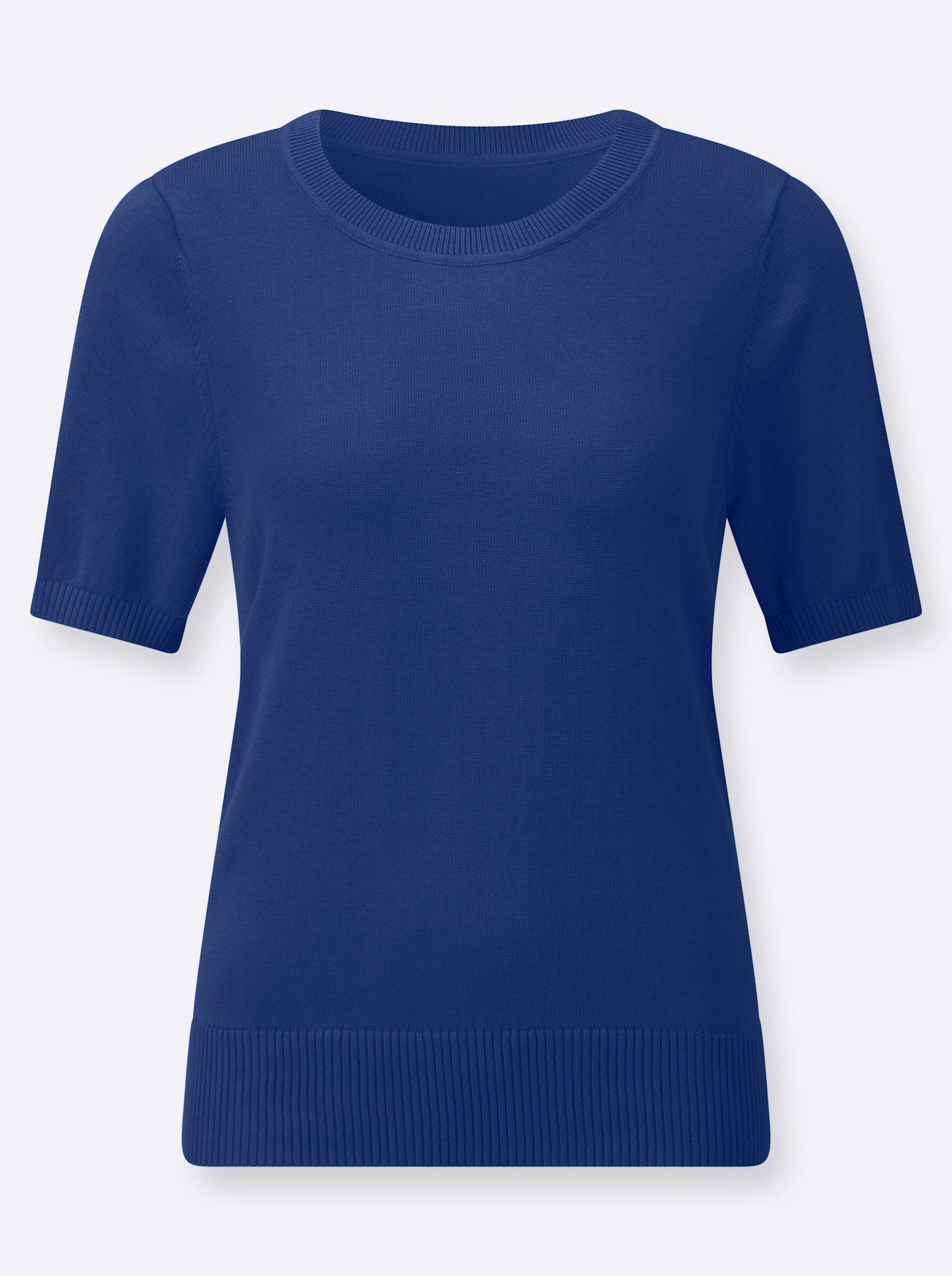 Strickpullover Kurzarm-Pullover Kurzarm Jersey