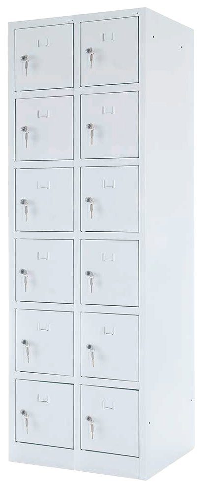 Fächerschrank BxTxH 600x490x1800 mm, lichtgrau | Alle Schränke