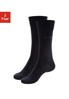 BOSS Socken 2P RS Uni (2-Paar) mit gerippten Bündchen