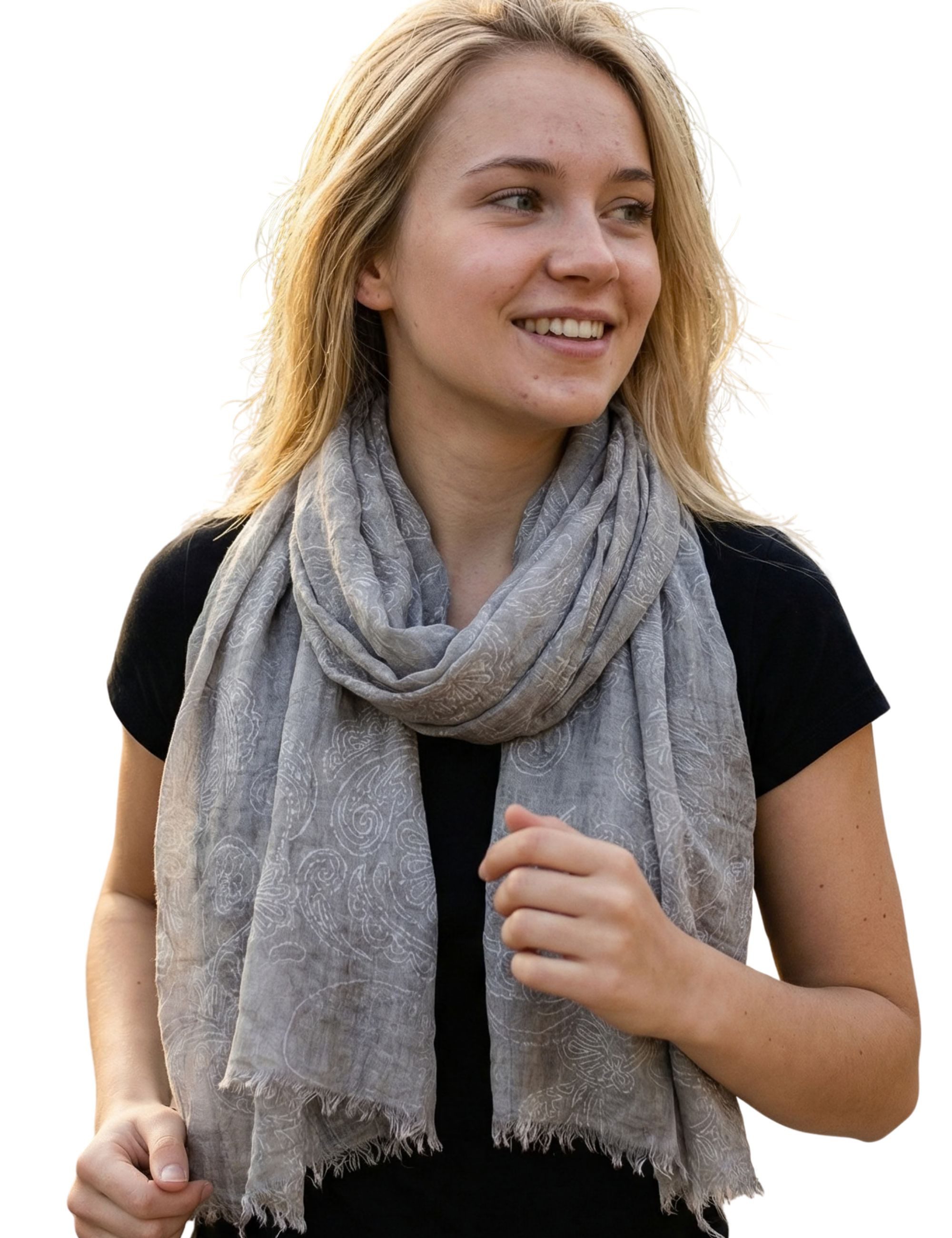 Sunsa Modetuch Schal XXL Große Stola Halstuch Schal aus 100% Modal