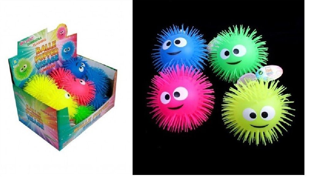 Spielball LEUCHT Fluffy PUFFERBAL Ø 14 cm 2er Set (2-St)