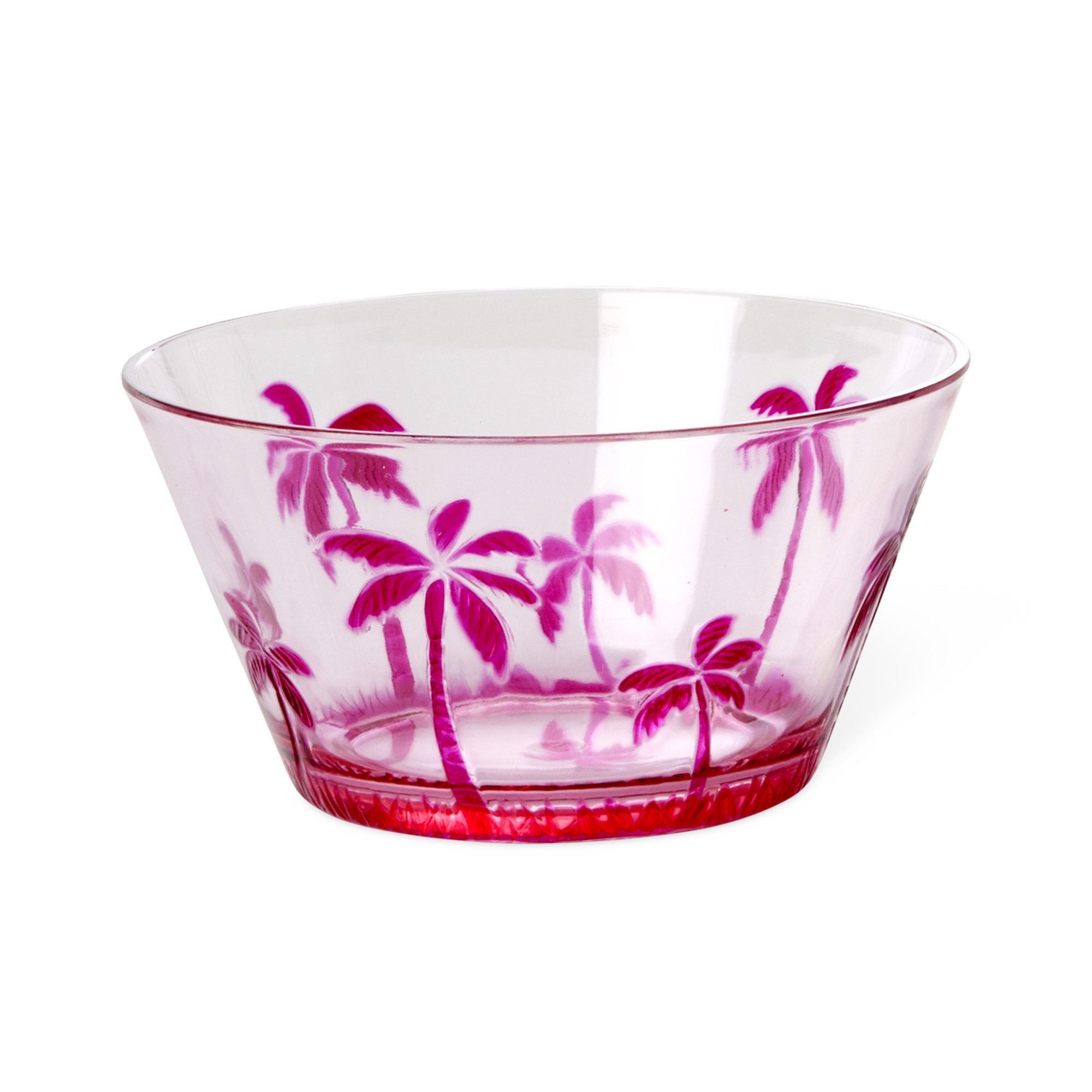 rice Tumbler-Glas Rice Schüssel Schale Acryl Palme Palm Tree Design Pink