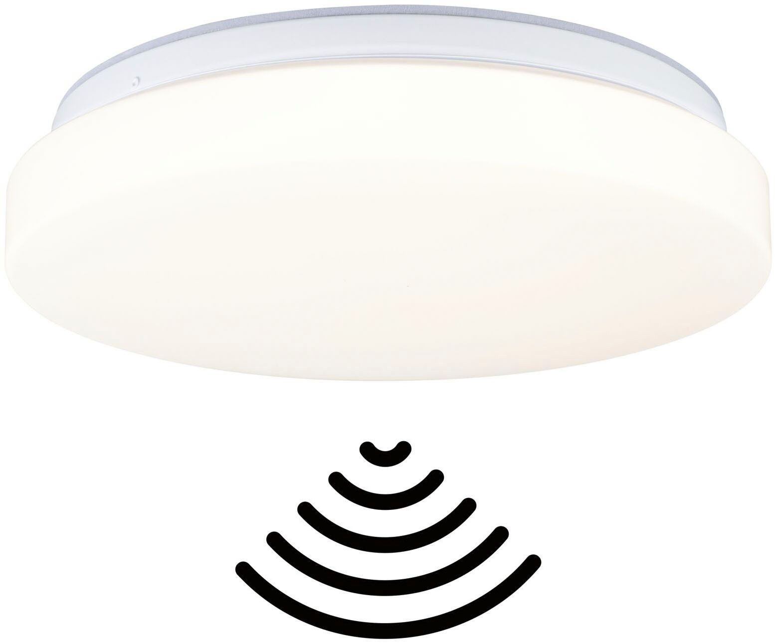 Paulmann LED Wandleuchte LED Wandleuchte Luiana IP44 HF Sensor weiß, LED fest integriert, mehrere Helligkeitsstufen, Farbwechsler, Farbsteuerung