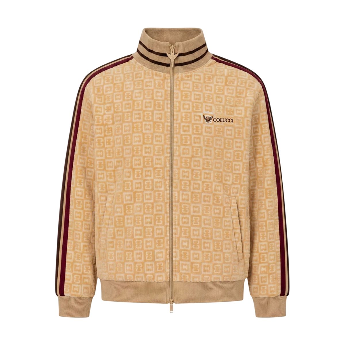 COLUCCI Trainingsjacke Velours Checkerboard (kein Set) Colucci-Monogramm