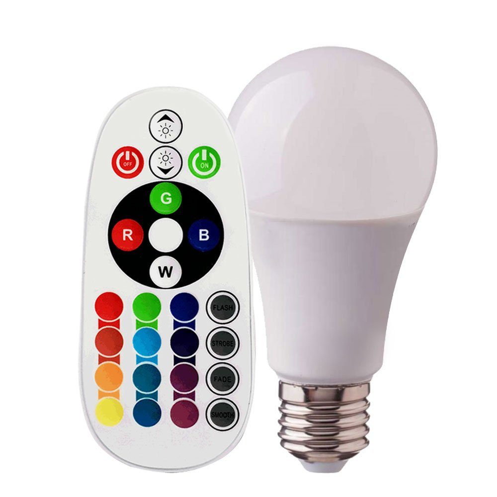 etc-shop Edelstahl silber Außen-Stehlampe, LED RGB FERNBEDIENUNG - LED Steckdosen Sockel Sockelleuchte Lampe