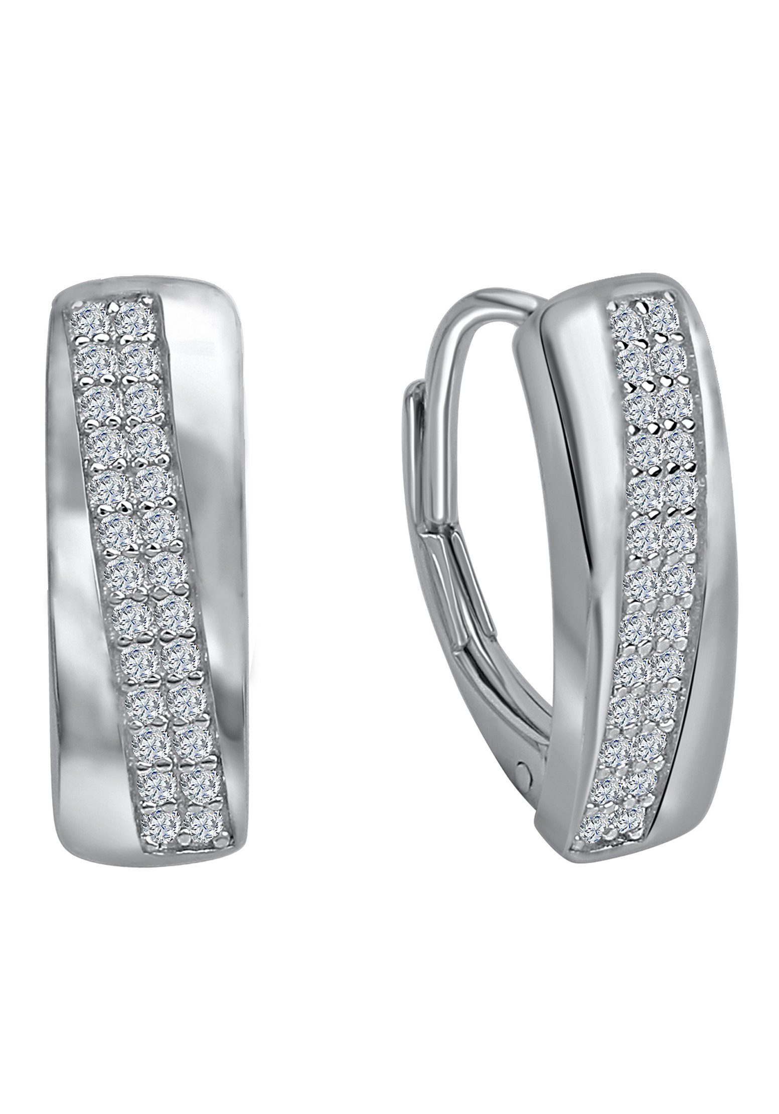 Paar Ohrhänger Schmuck Geschenk Silber 925 Ohrschmuck Patentbrisur Glitzer
