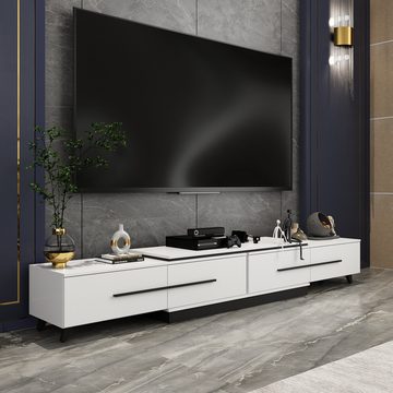 FUFU&GAGA Lowboard Moderne TV Schrank Medienkonsole, Lowboard mit Verstellbare Länge
