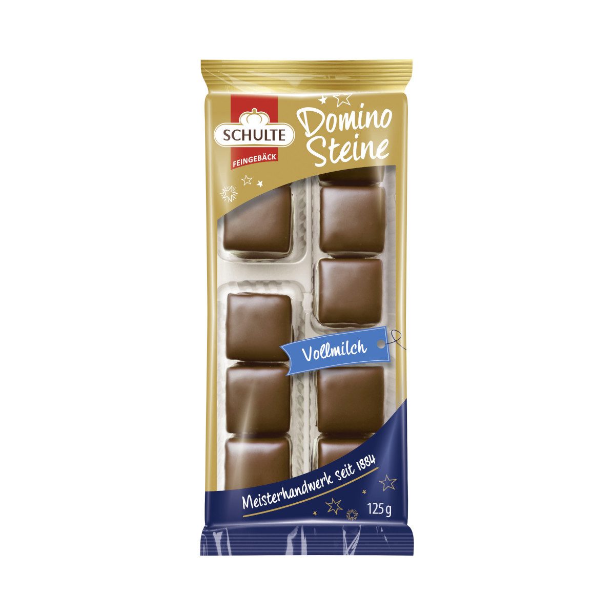 Schulte Kekse, Schulte Dominosteine Vollmilchschokolade Packung 125g