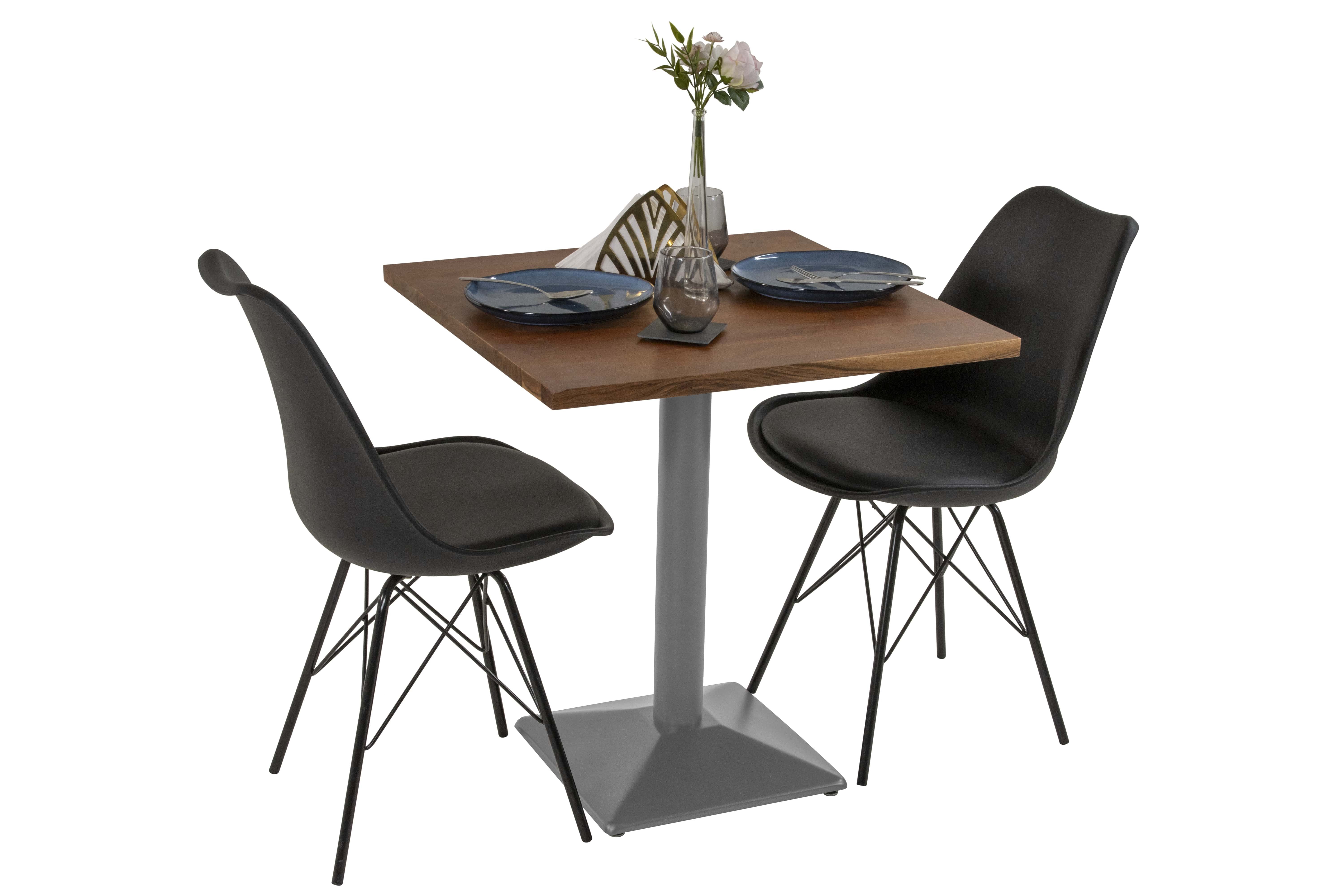 SAM® Bistrotisch Rosonera, massives Akazienholz, gerade Kante, Standfuß Metall