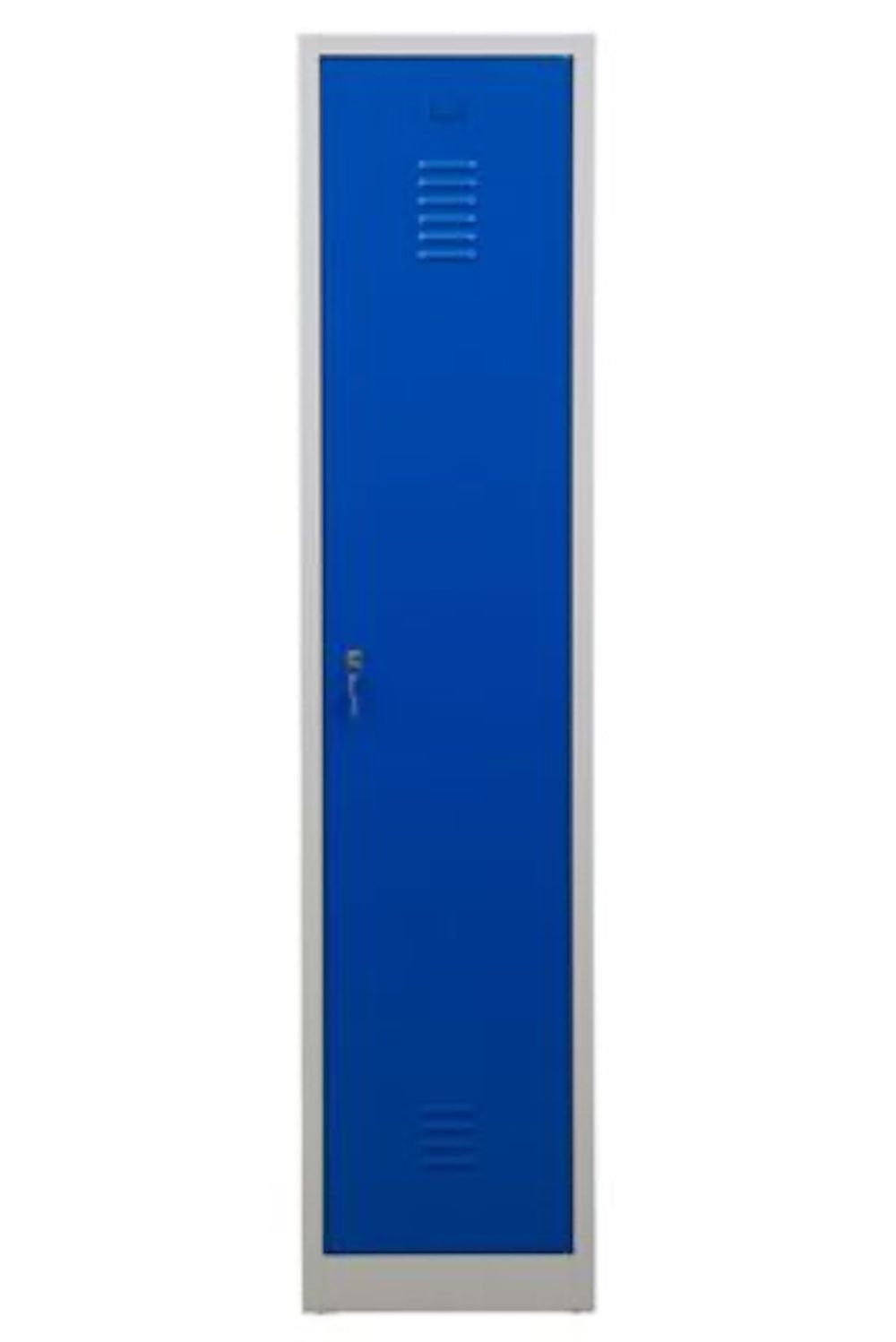 Grau-Blau Garderobenspind PROREGAL® HxBxT Zylinderschloss, Spind 180x41x50cm, Camel,