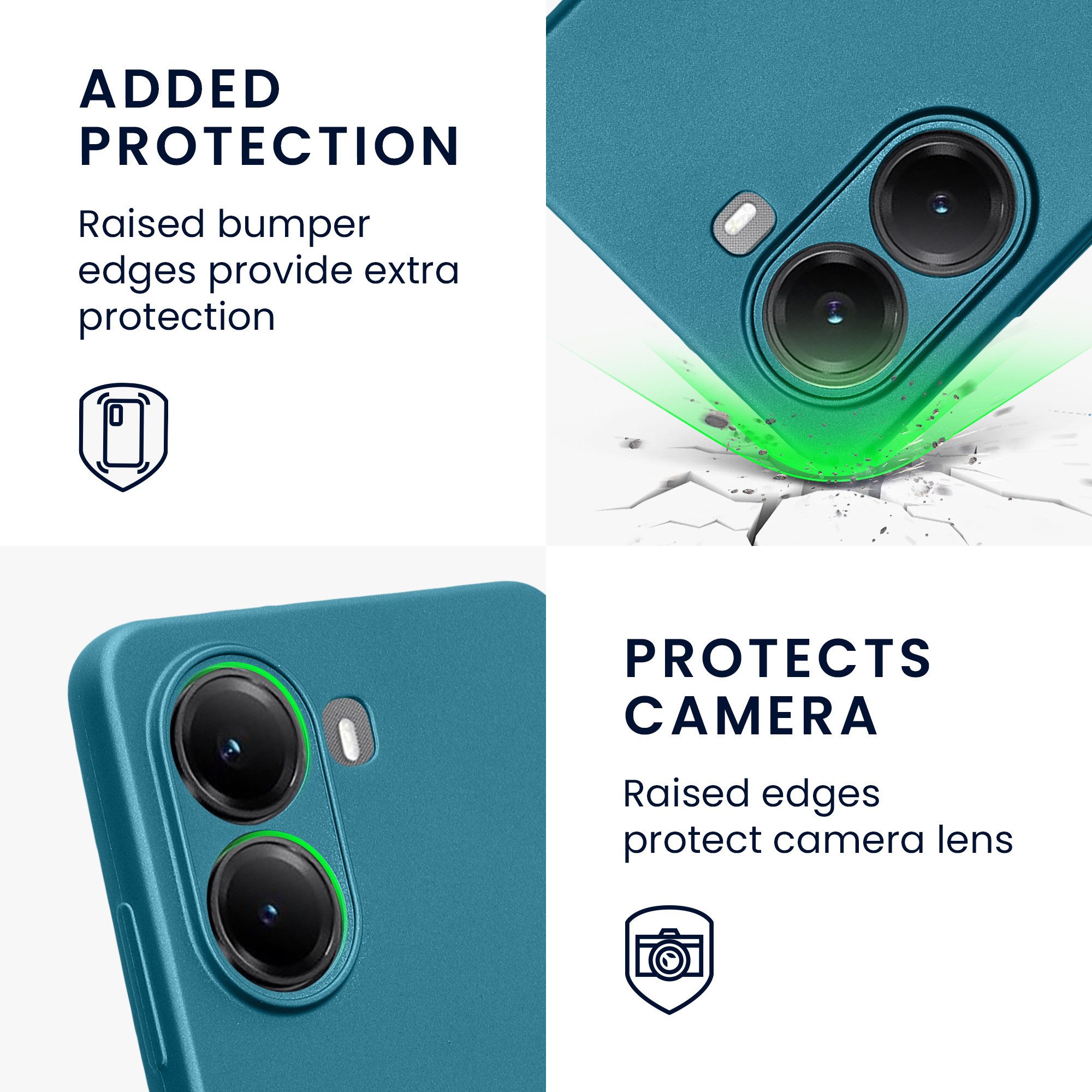 kwmobile Smartphone-Hülle Handyhülle für Xiaomi Poco X7 Pro 5G, Silikon Case metallisch schimmernd - Soft Hülle - Handy Cover