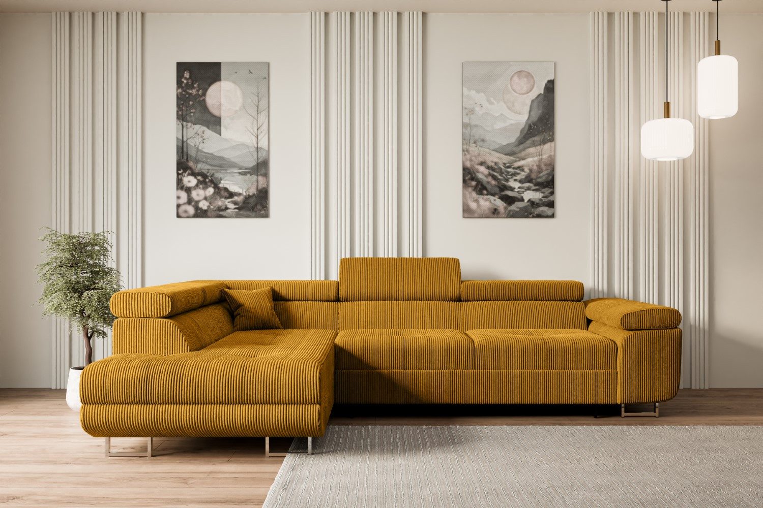 ALTDECOR Ecksofa GUSA-L, Couch mit Schlaffunktion, Wohnzimmer - Wohnlandsch günstig online kaufen