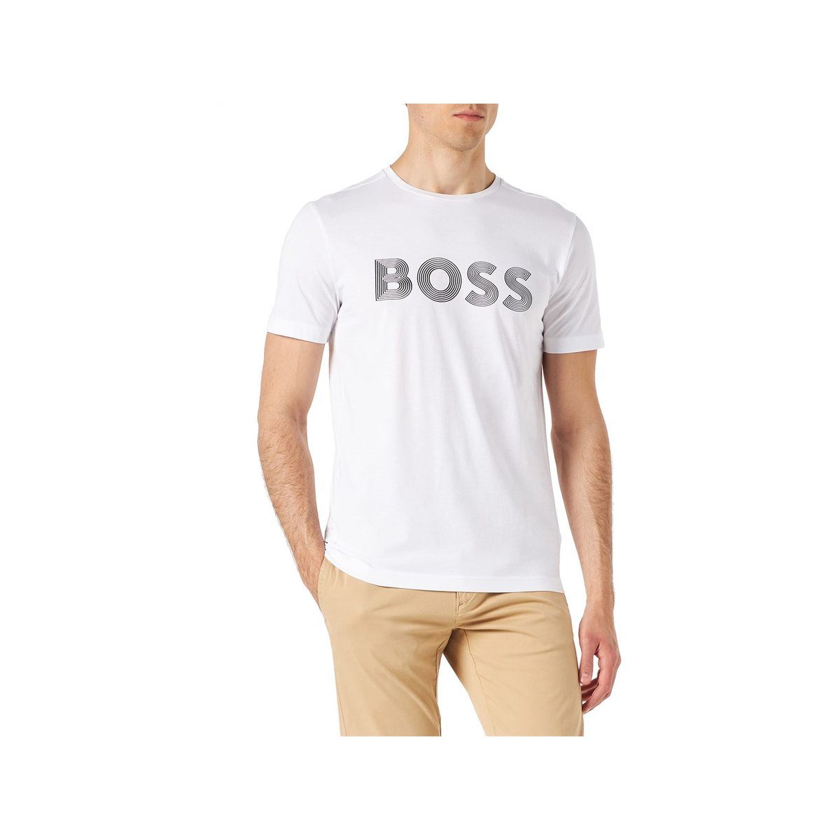 (1-tlg) HUGO fit T-Shirt weiß regular