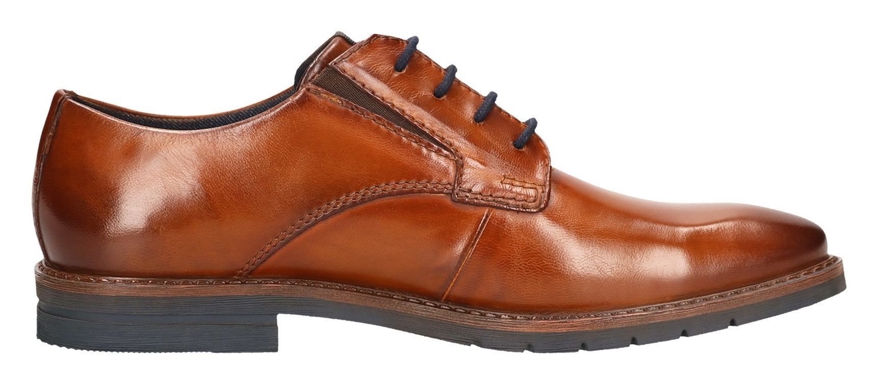 bugatti lace-up shoe, business shoe, evening shoe with small stretch inserts, width G