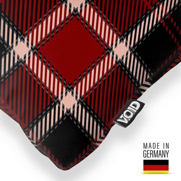 Kissenbezug, VOID (1 Stück), Plaid Karo Rot Schwarz kariert holzfäller schottisch mustern schecke