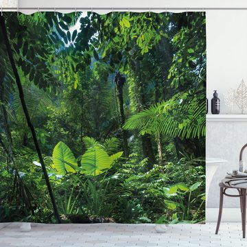 Abakuhaus Duschvorhang Moderner Digitaldruck mit 12 Haken auf Stoff Wasser Resistent Breite 175 cm, Höhe 180 cm, Pflanze Grün Unberührte Natur