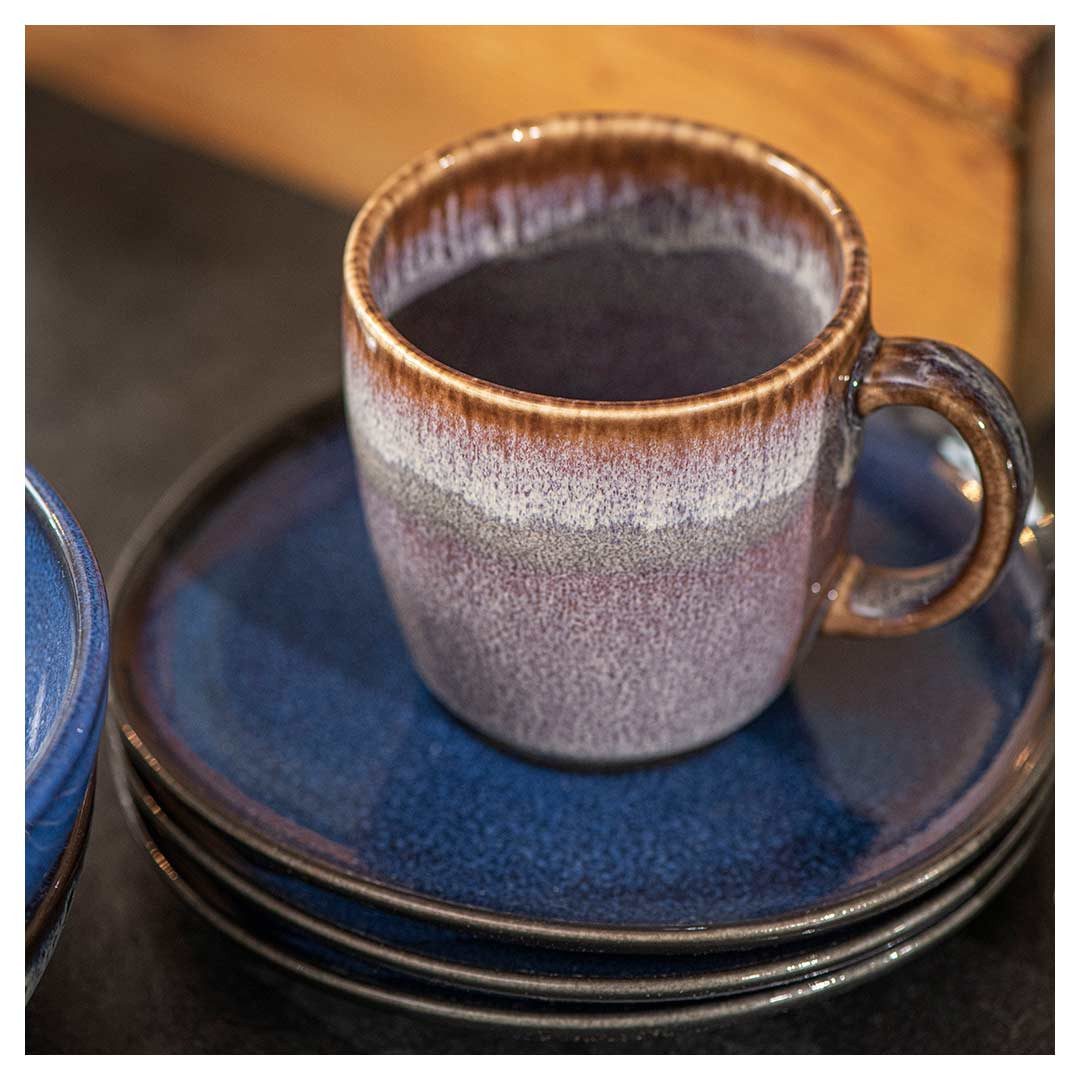 like. by Villeroy & Boch Tasse Lave bleu Kaffeeuntertasse, Steingut