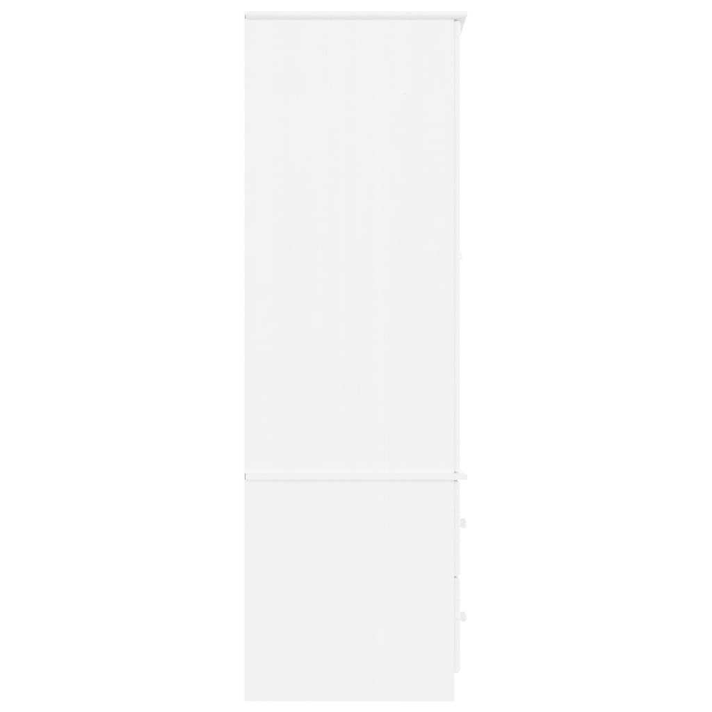Kleiderschrank ALTA Kiefer Weiß furnicato cm 90x55x170 Massivholz
