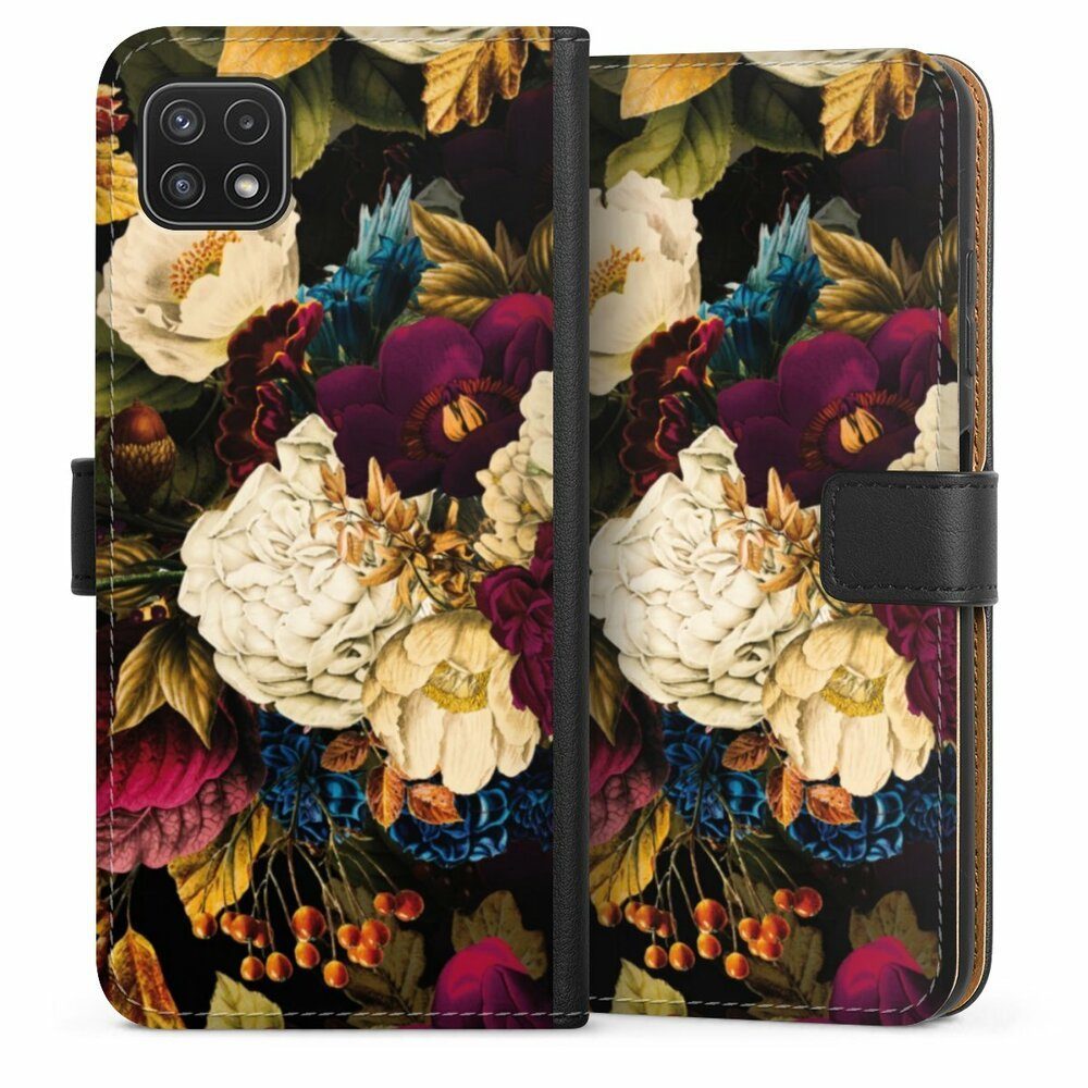 Handyhülle Vintage Blumen Muster Dark Vintage Flowers