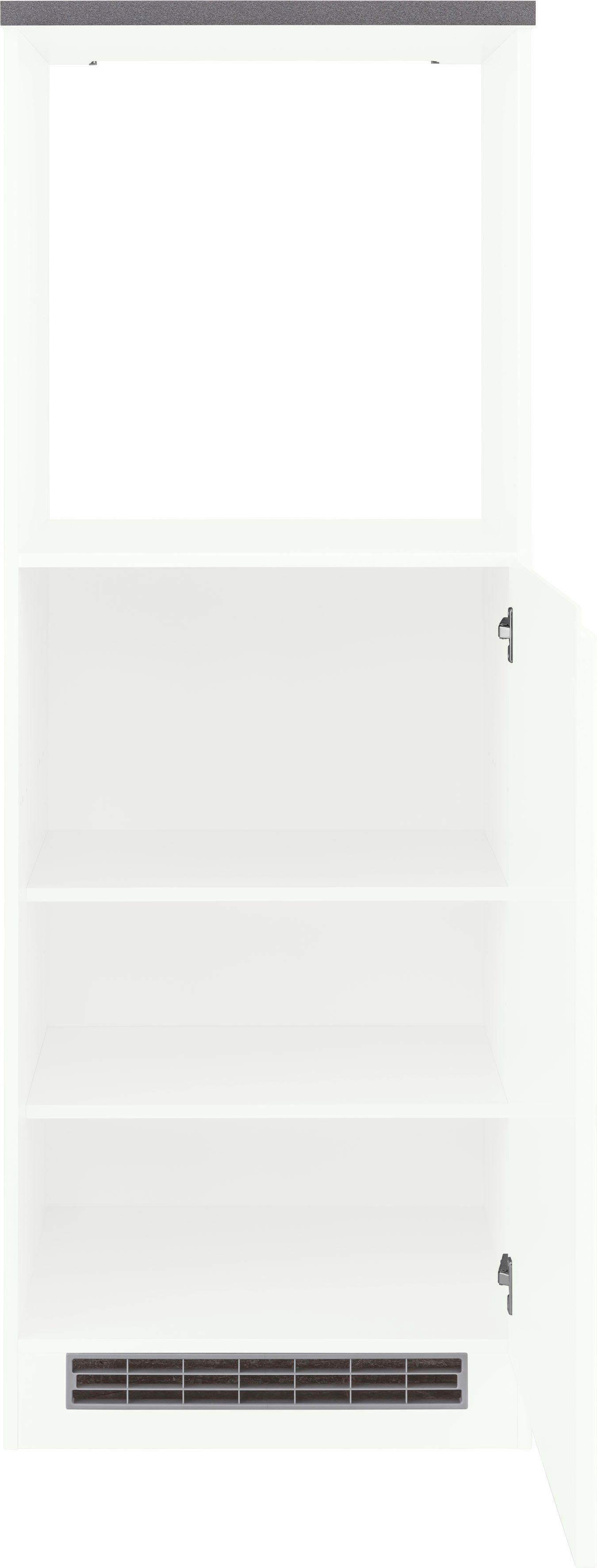 HELD MÖBEL Backofenumbauschrank Virginia für B/H/T: 56/59/55 1 weiß Tür | cm, cm Nische 165 Hochglanz/anthrazit weiß hoch, cm 60 breit, Ofen