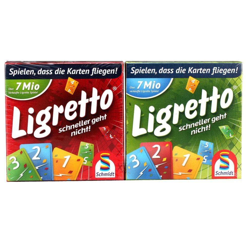 Schmidt Spiele Spiel Ligretto 8 Spieler - Vorteilspack grün + rot