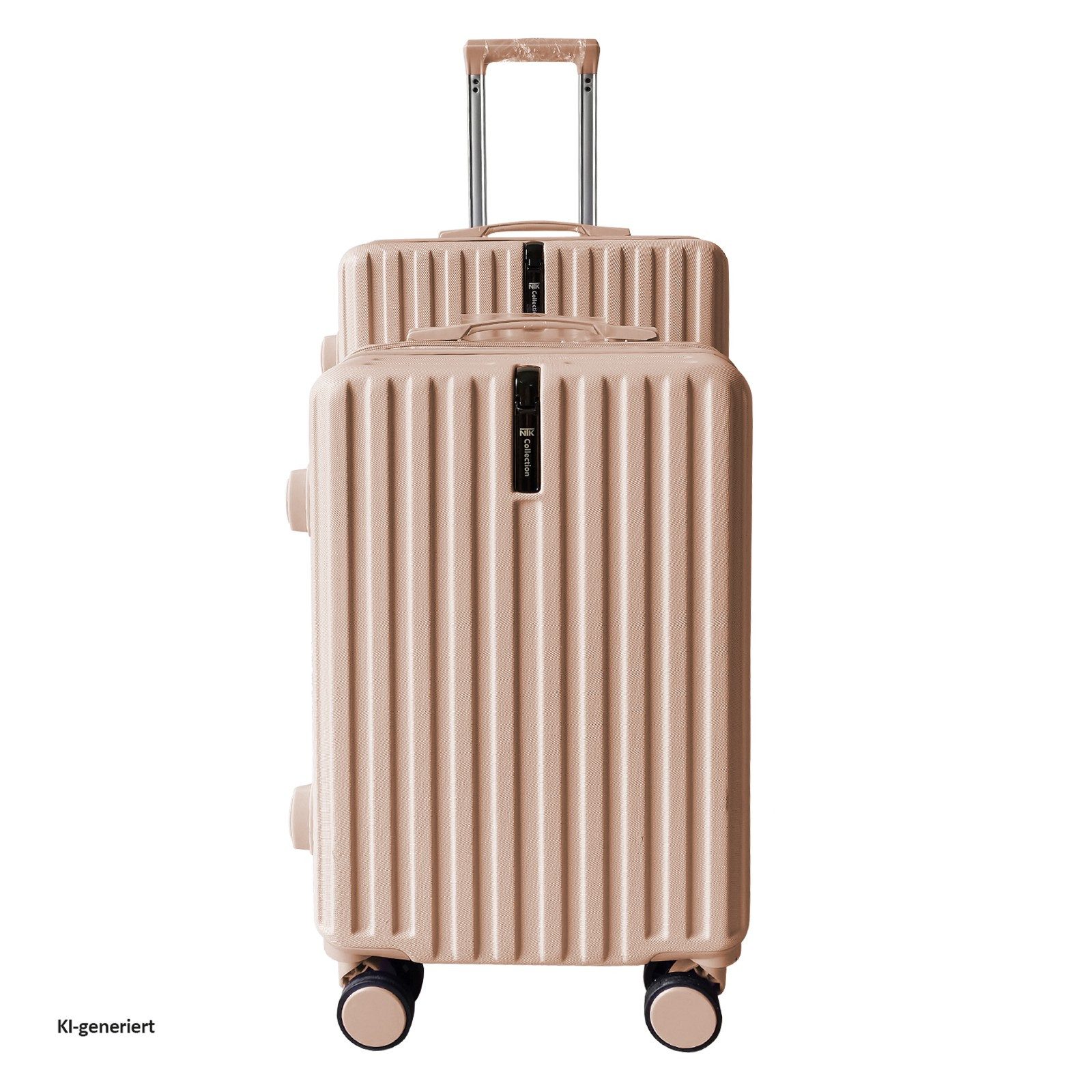 NTK-Collection Kofferset Kofferset Leandra 2-teilig, 4 Rollen, (Set, 2 Koffer), Hartschalenkoffer mit Rollen Teleskopgriff Zahlenschloss