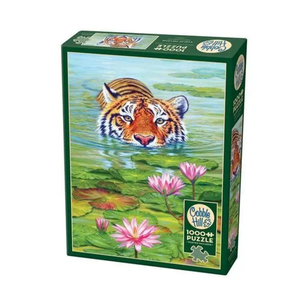 Puzzle Cobble Hill Tiger im Land des Lotus 1000 Teile