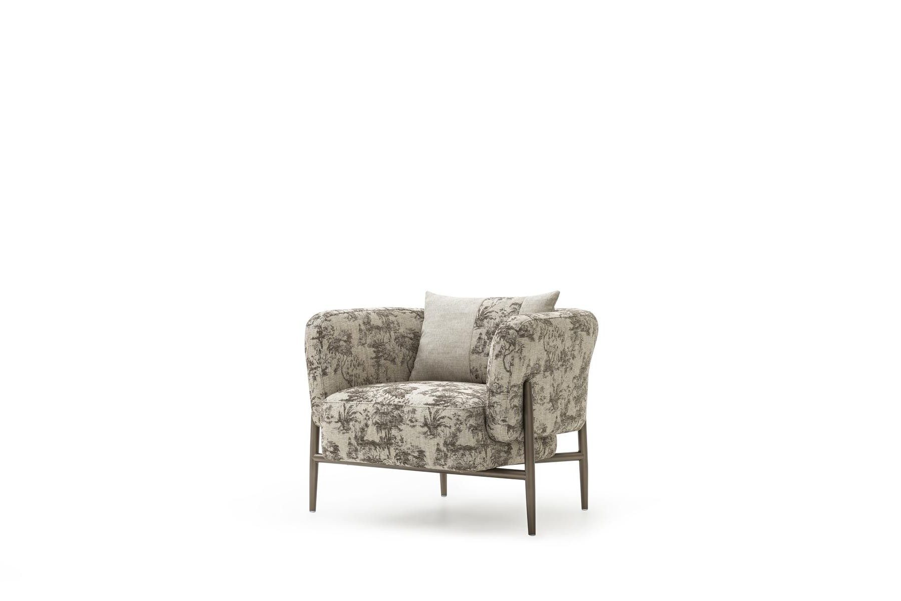 Xlmoebel Sessel XLMOEBEL Sessel mit mehrfarbiger Stoffpolsterung und Kissen (1-St., mit Kissen), Made in Europa