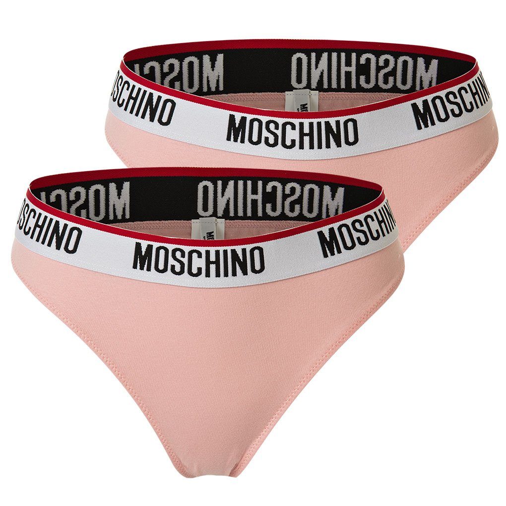 Moschino Slip Damen Slips 2er Pack - Briefs, Unterhose, Cotton Rosa