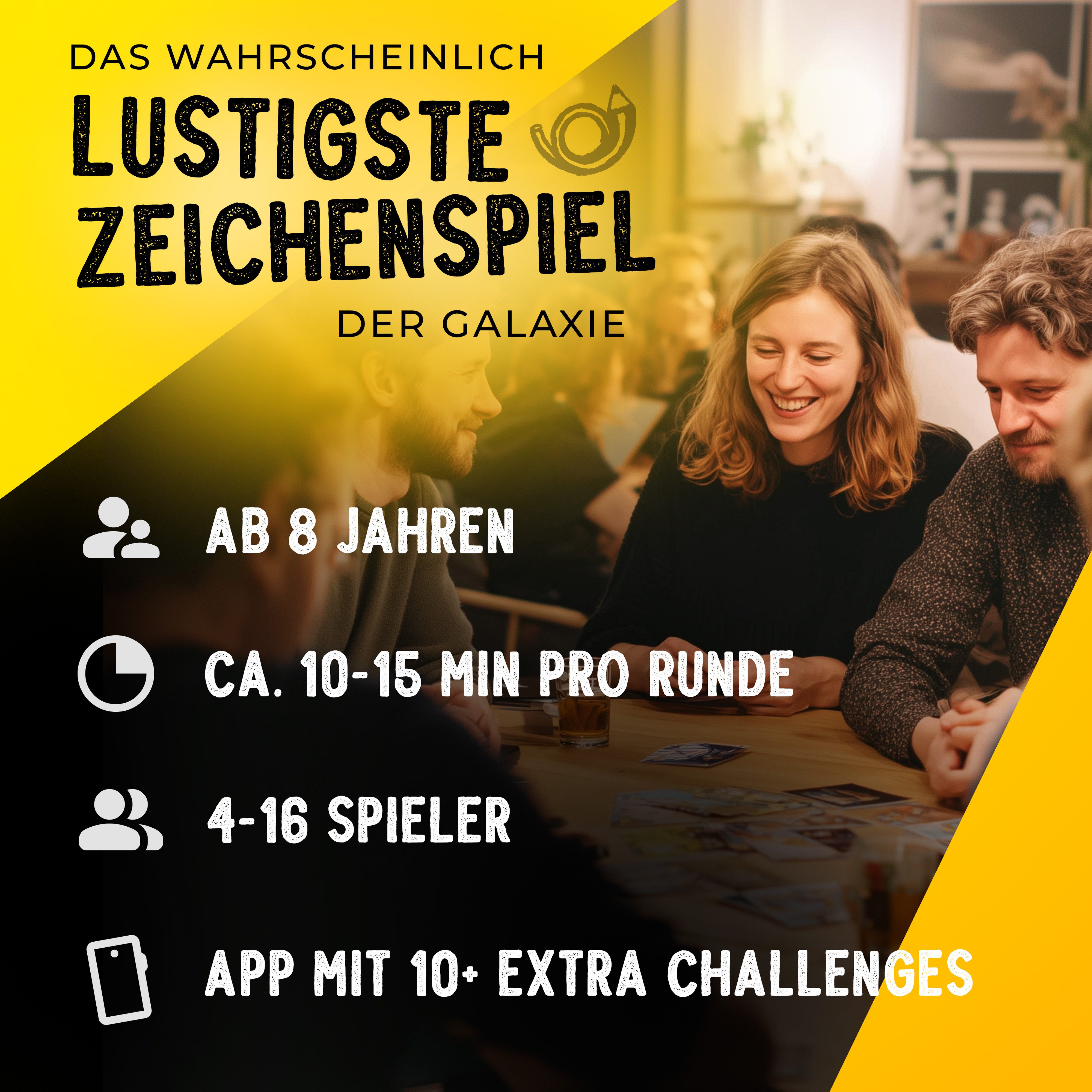 Toleva Spiel Kritzelpost: Partyspiel, Familienspiel - Gesellschaftspiel, Das lustige Zeichenspiel für 4-16 Personen