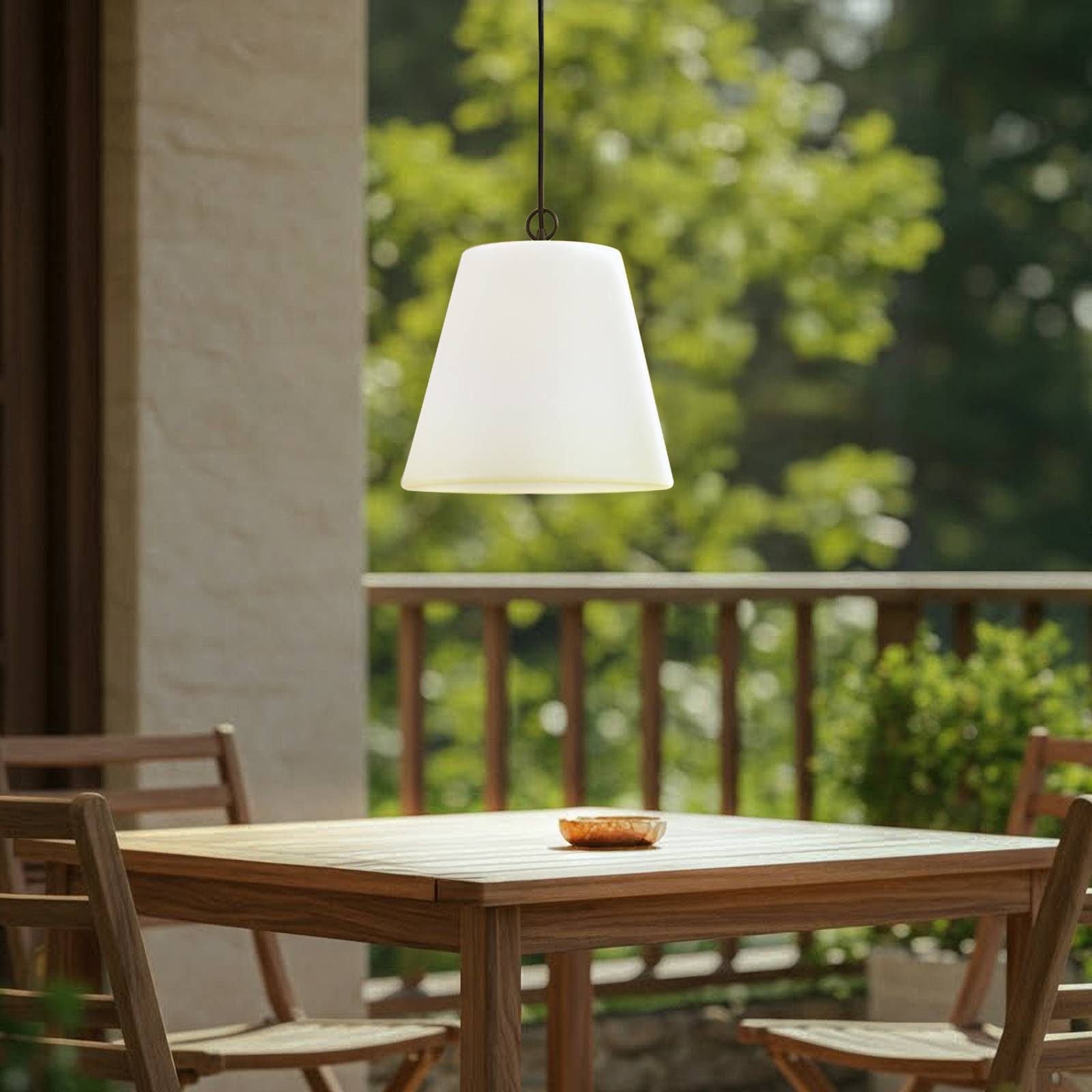 Lindby Hängeleuchten Alaida, Kunststoff Weiß IP65, 1 x 15 W LED