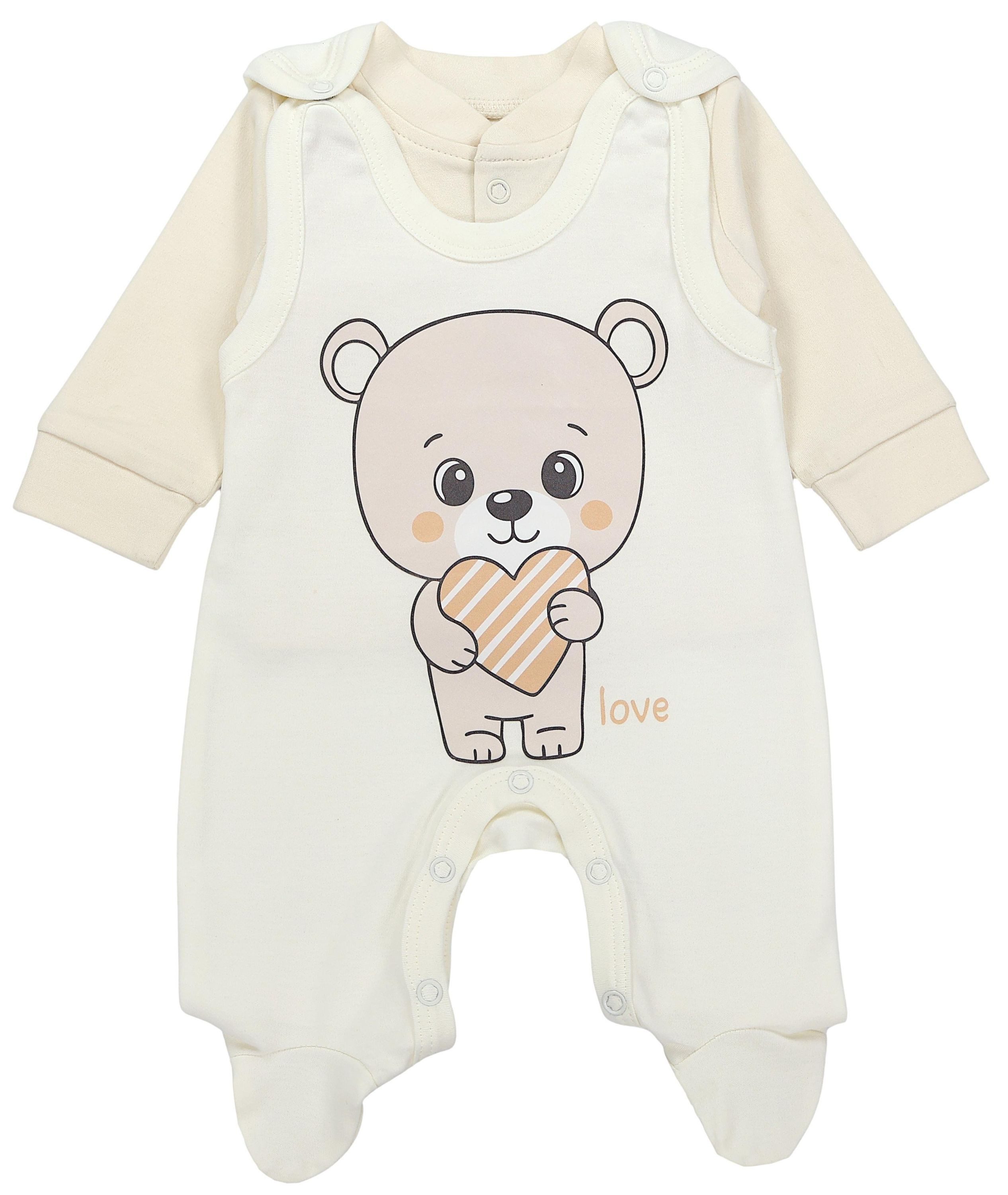 TupTam Strampler TupTam Baby Mädchen Jungen Strampler mit Langarmshirt Aufdruck Spruch