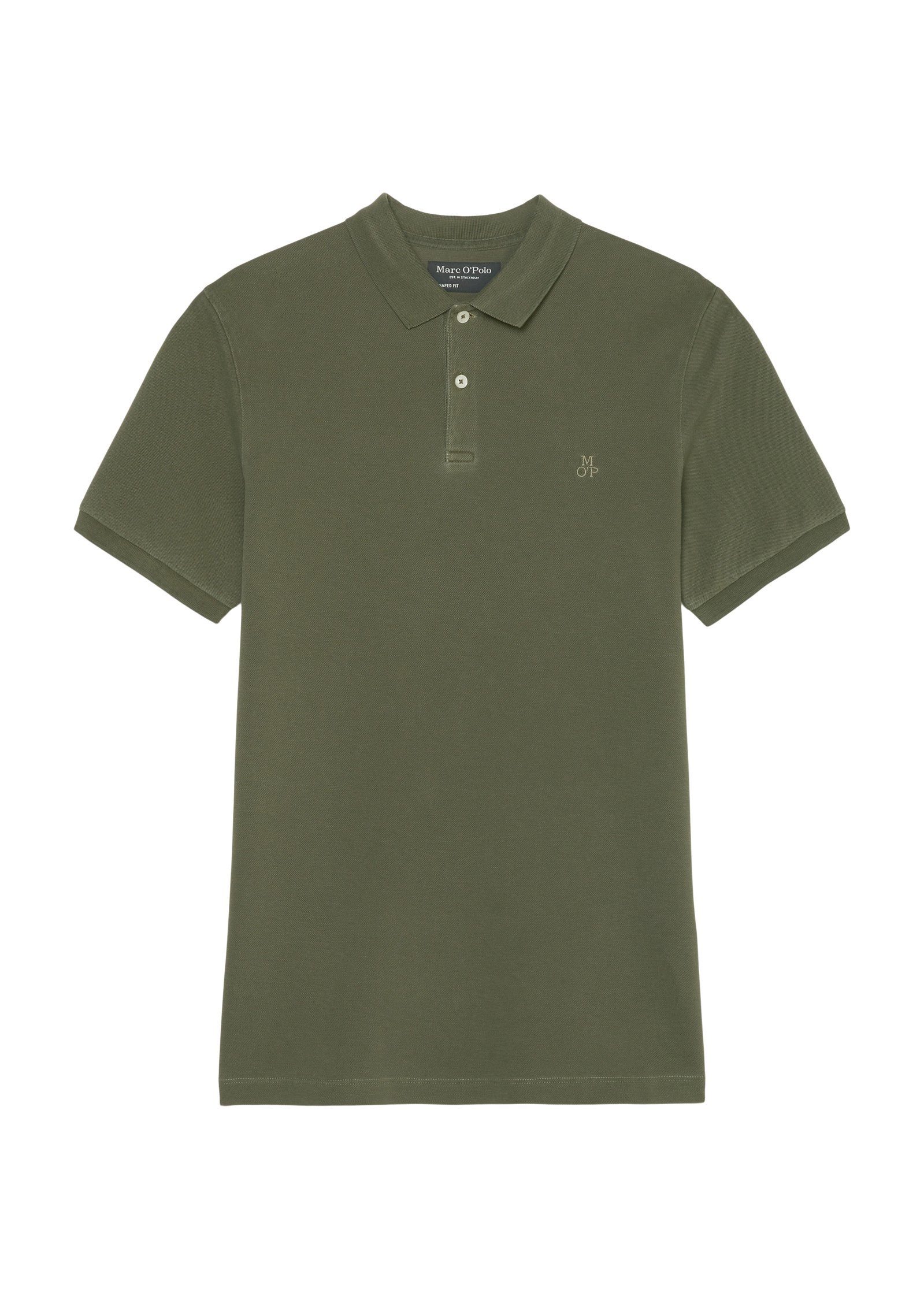 Marc O'Polo Poloshirt Organic Cotton-Stretch grün aus
