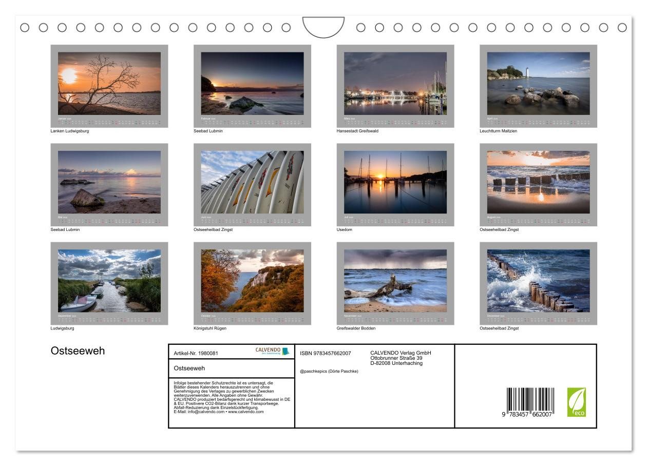 Thumbnail - CALVENDO Wandkalender Ostseeweh (Wandkalender 2026 DIN A4 quer), CALVENDO Monatskalender