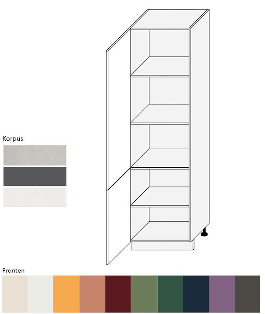 matt und Feldmann-Wohnen Korpusfarbe 60cm kieferngrün 2-türig RAL 6028 Tivoli Hochschrank Front- wählbar