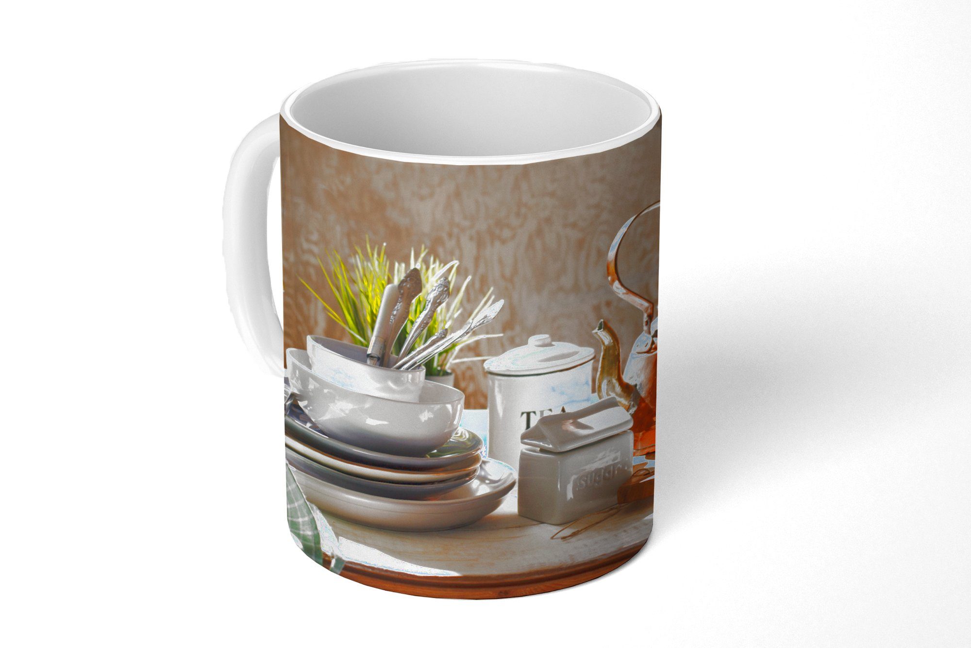 MuchoWow Tasse Kochgeschirr - Tee Teetasse, Teetasse, - Becher, Keramik, Geschenk Küche, Kaffeetassen
