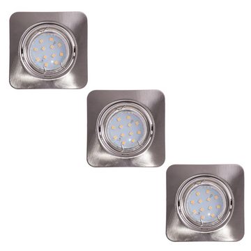 EGLO LED Einbaustrahler, Leuchtmittel inklusive, Warmweiß, Einbauleuchte Deckenleuchte Deckenlampe Wohnzimmer, schwenkbar, Metall