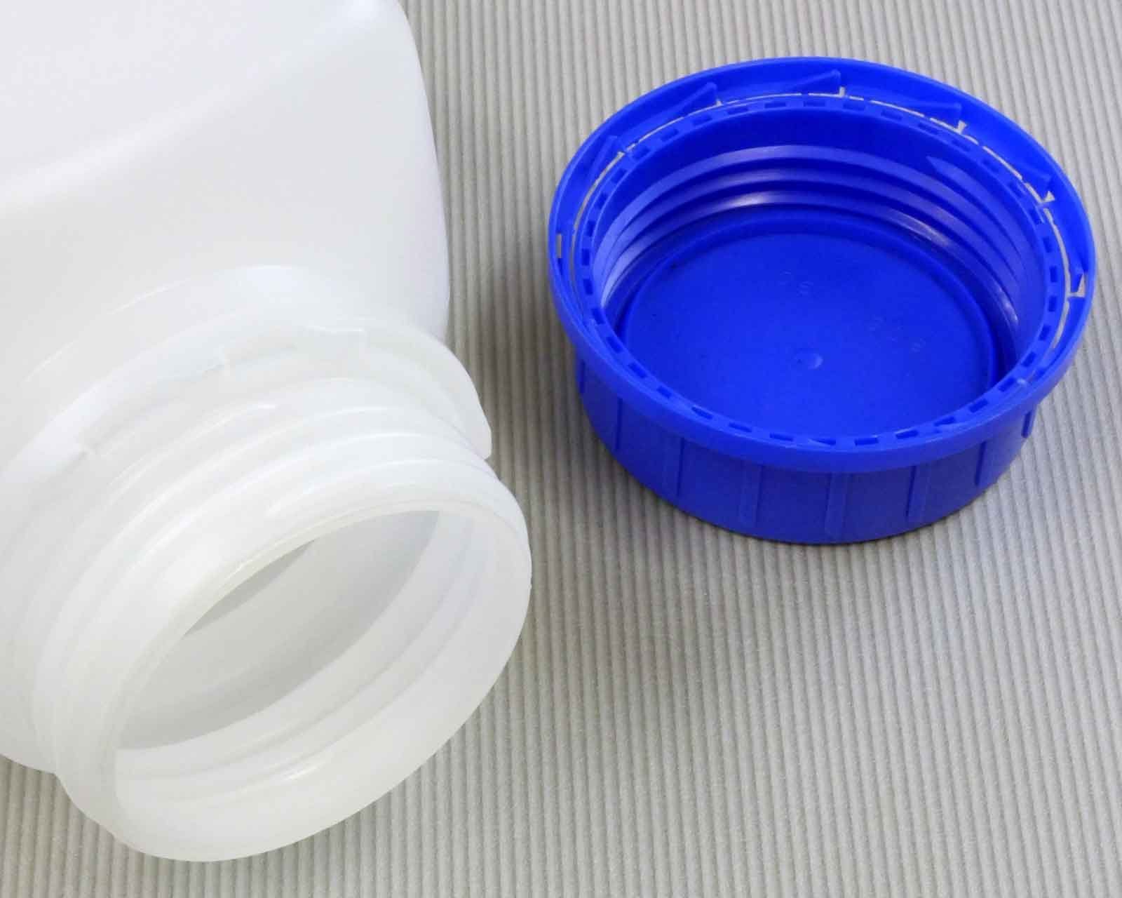 OCTOPUS Kanister 3x 2500 ml St) (3 mit vierkant, naturfarben, blauem Deckel, Weithals-Flaschen