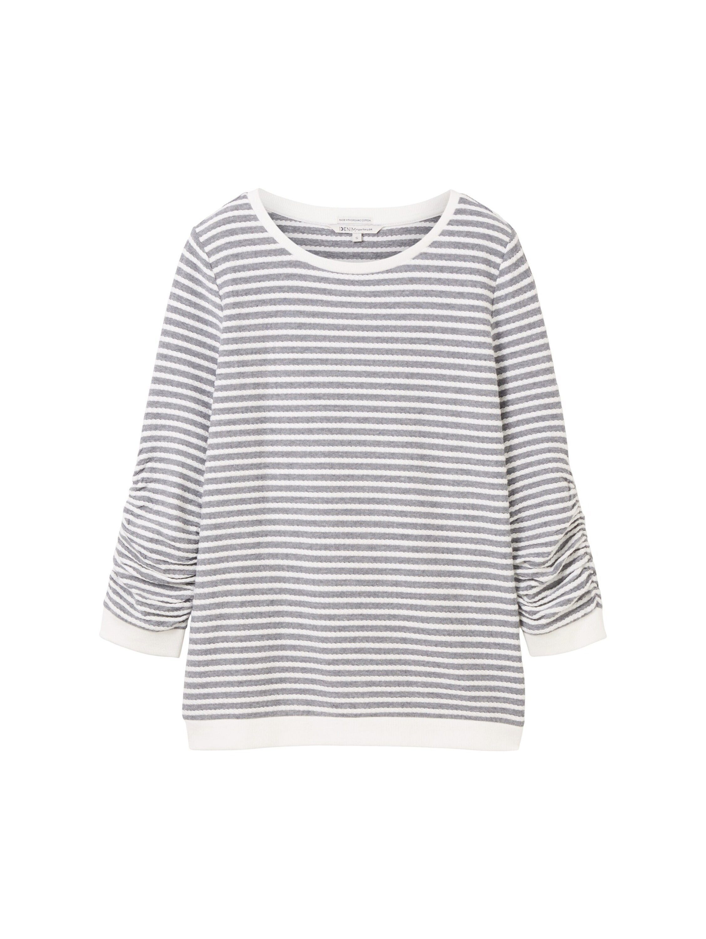 TOM TAILOR Denim Sweatshirt (1-tlg) Drapiert/gerafft günstig online kaufen