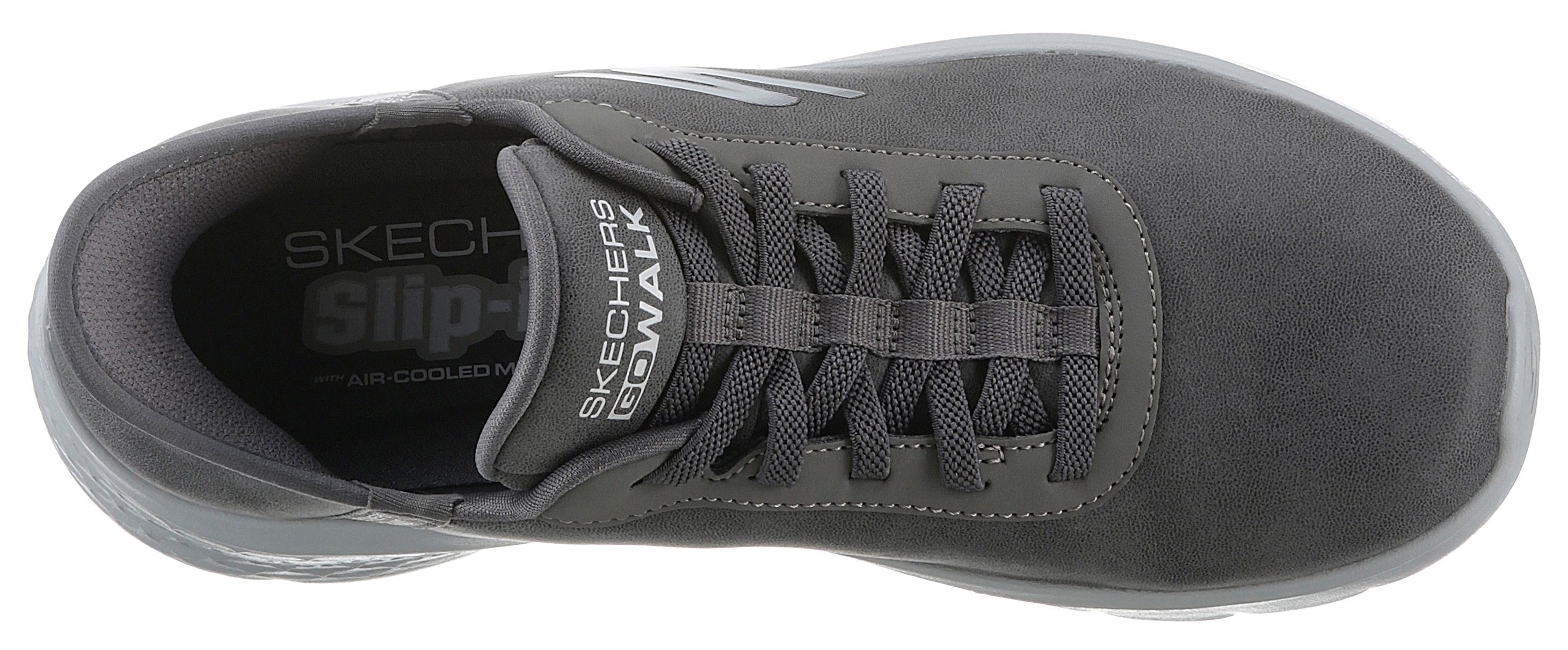 Skechers GO WALK FLEX Slip-On Sneaker Slipper, Freizeitschuh, Halbschuh mit Air-Cooled Memory Foam