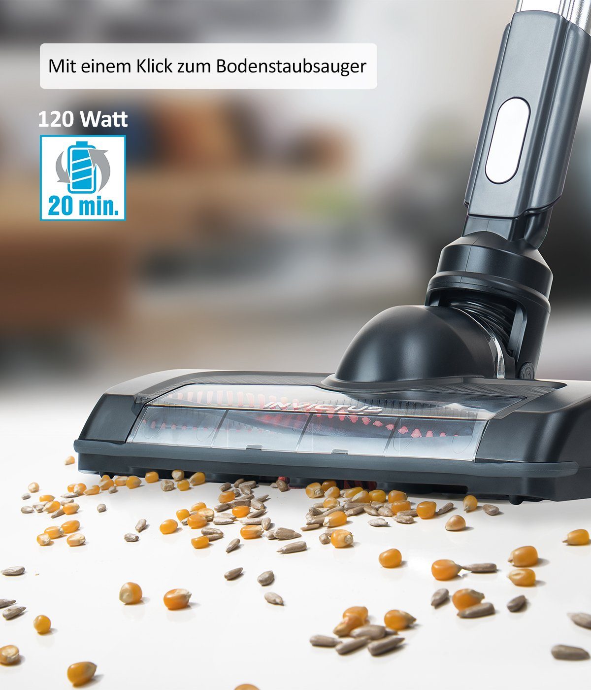 Genius Akku-Handstaubsauger INVICTUS ONE 3.0e Staubsauger Bodenstaubsauger 14-tlg. Kabellos, 120,00 W, beutellos HEPA Filter für Zuhause Auto, Akku Staubsauger 15000 Pa Aufbewahrungstation leicht