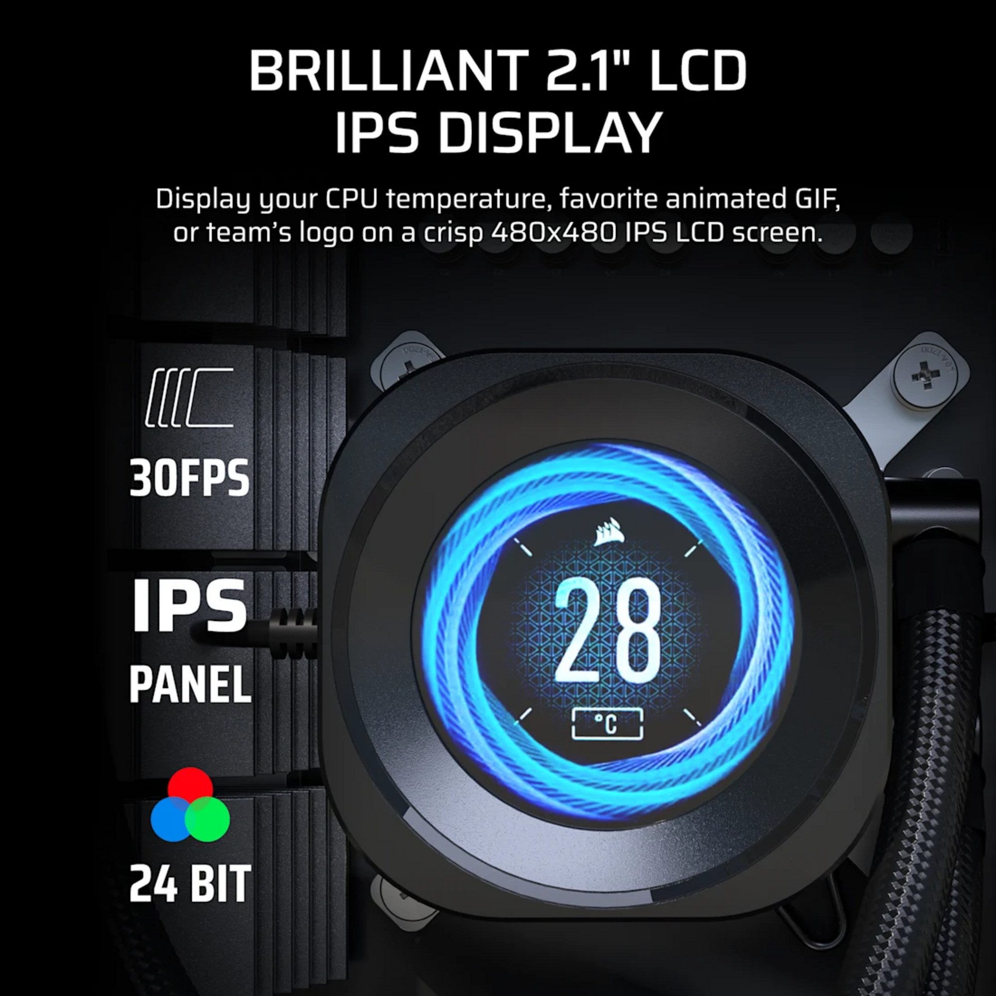 Corsair CPU Kühler Corsair NAUTILUS RS LCD-Modul, Display, (Für