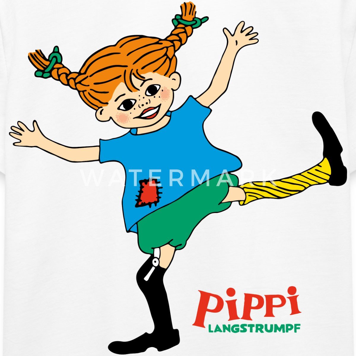 Spreadshirt T-Shirt Pippi Langstrumpf Pippi Tanzt Wie Es Ihr Gefällt Kinder Premium T-Shir (1-tlg)