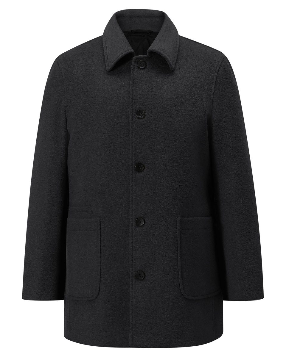 Allthemen Wollmantel Herren Mittellanger Wollmix Mantel Regular Fit Business Wintermantel