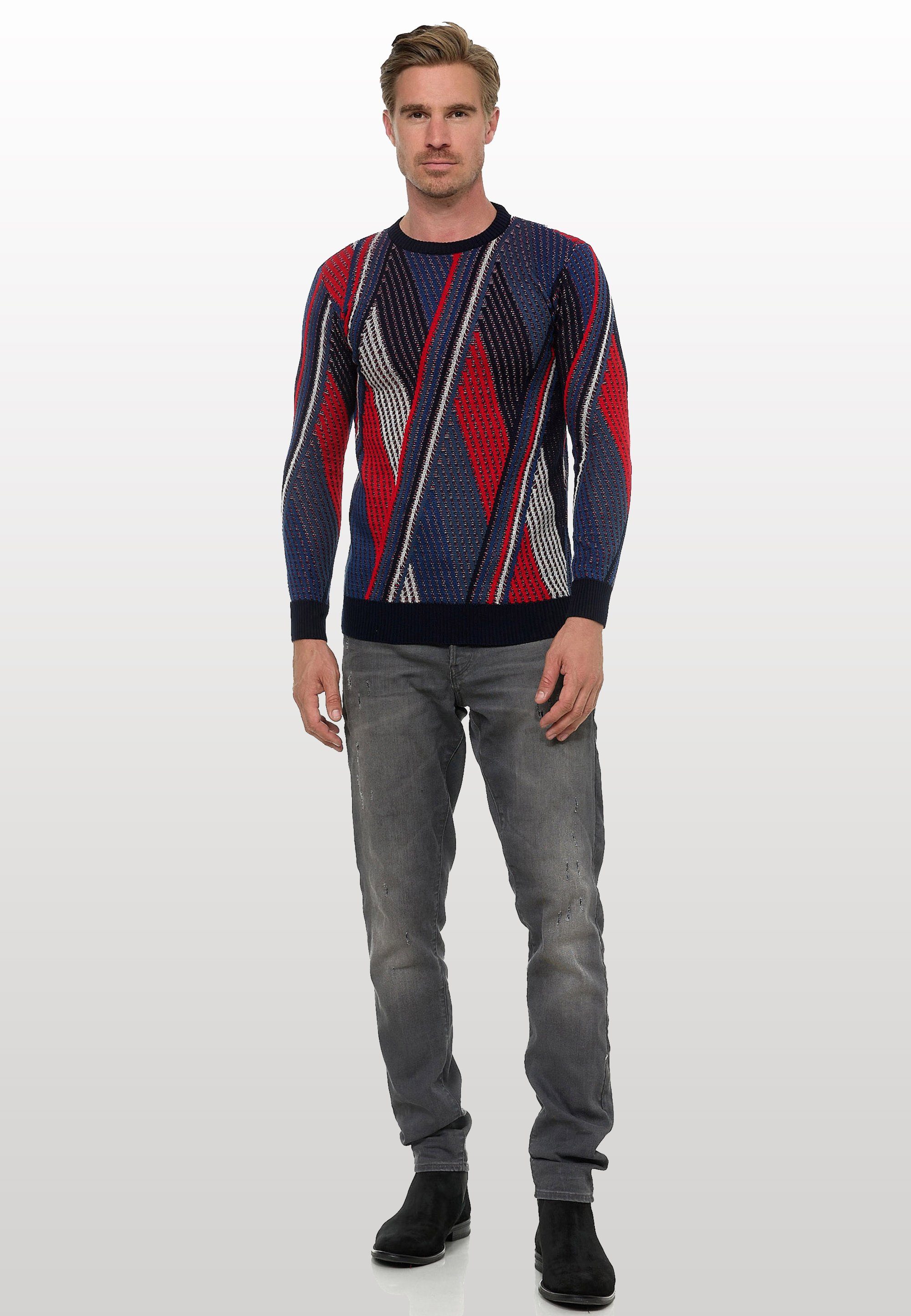 Rusty Neal Strickpullover im Colorblock-Design