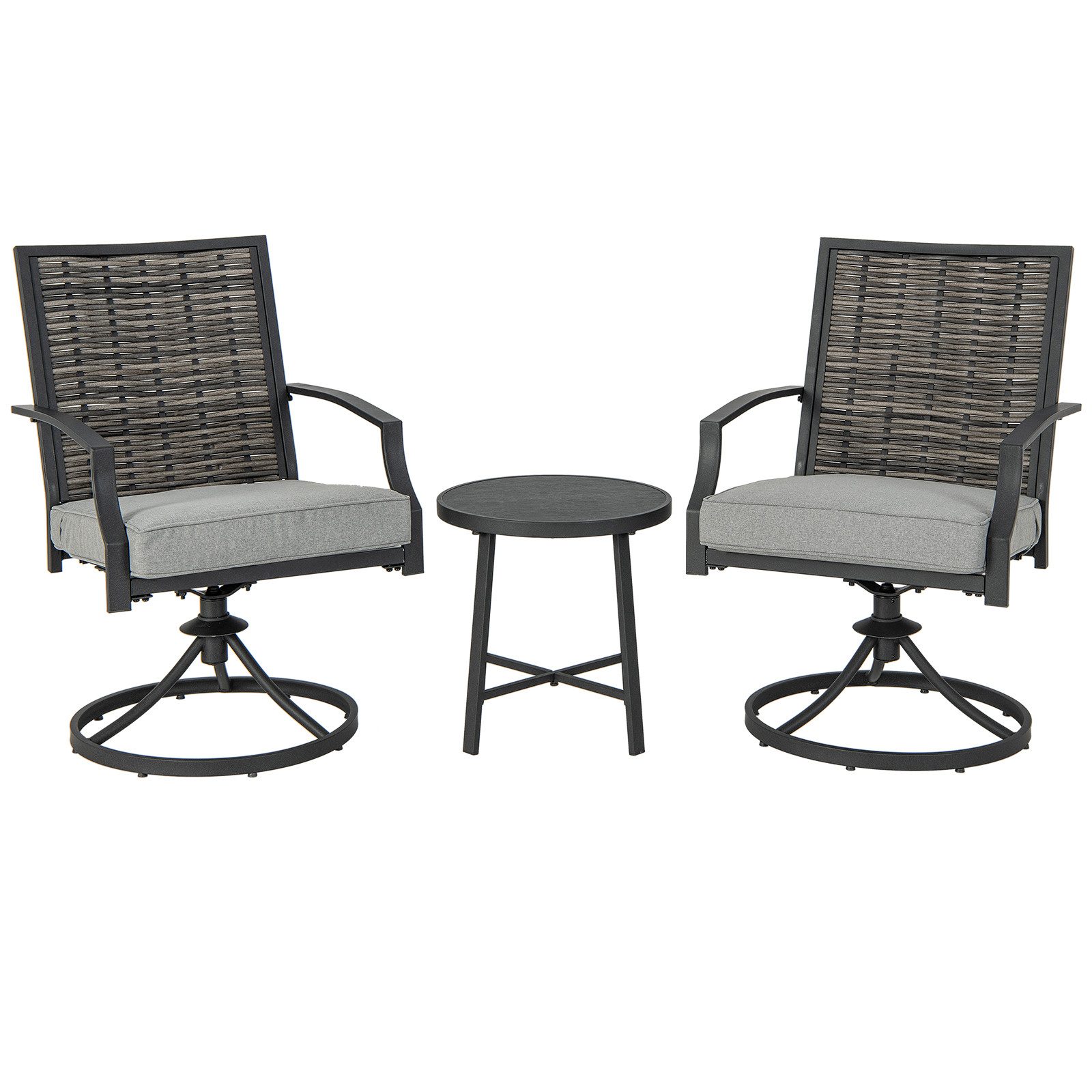 COSTWAY Balkonset, (3-tlg), Gartenmöbel Set Rattan günstig online kaufen