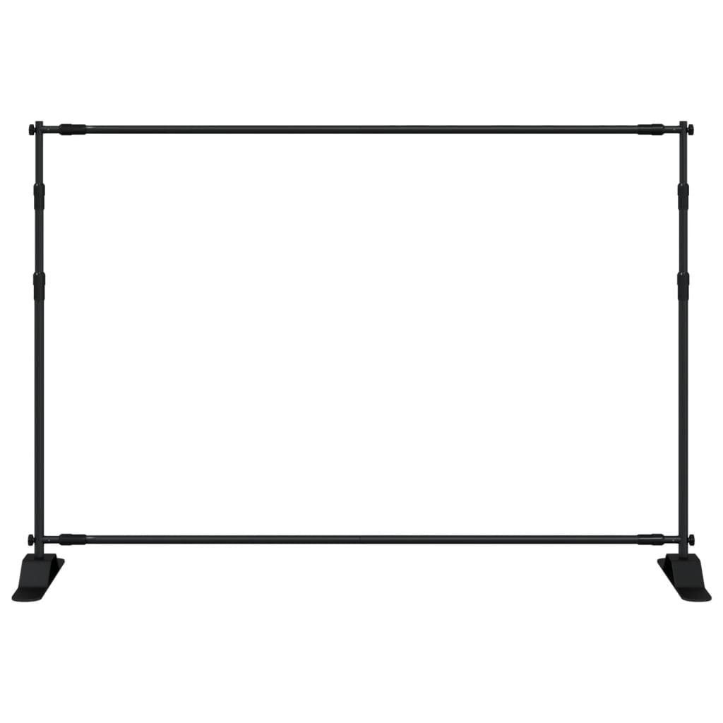 vidaXL Fotohintergrund Hintergrundstative 2 Stk. Schwarz 305x243 cm Stahl