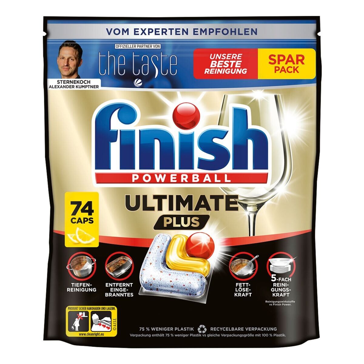 FINISH Powerball Ultimate Plus Citrus Spülmaschinentabs (74 Caps)
